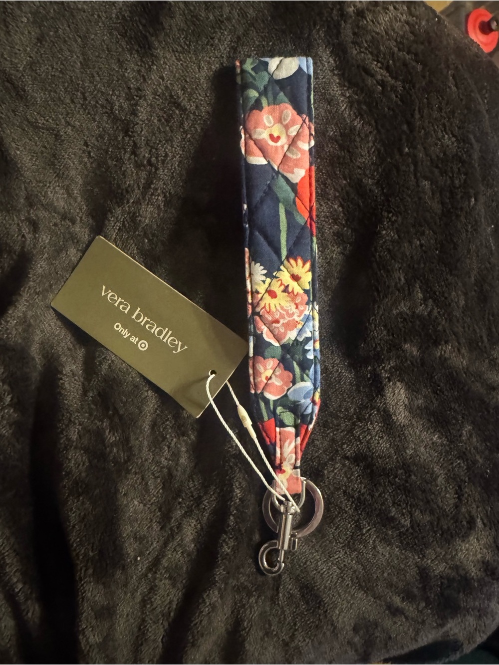 Vera Bradley Navy Floral Wristlet Key & Card Holder - Picture 4 of 6